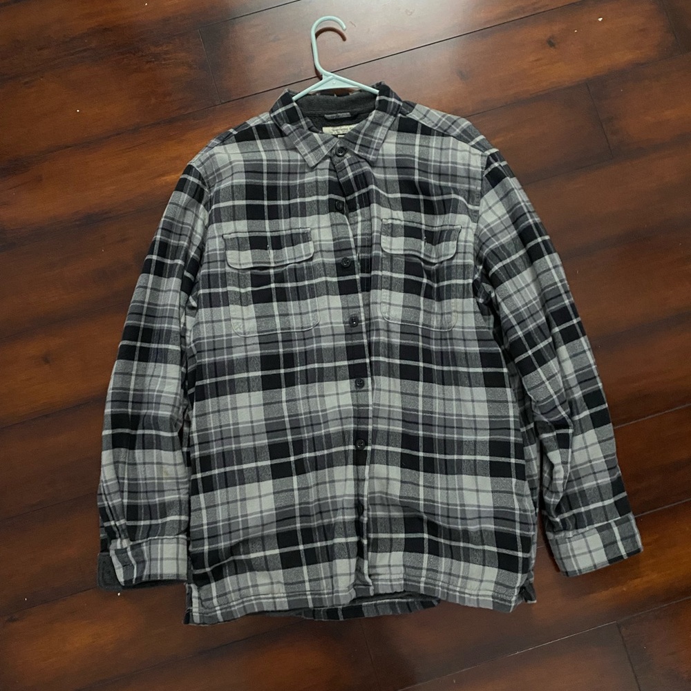 L.L. Bean heavy duty plaid button up sweater. Men’s L.